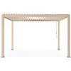 Bizzotto Ocean Pergola Bioclimatica Natural Seta PVC Legno 3×4 m