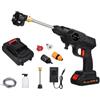 Shkalacar Idropulitrice Portatile a Batteria 150PSI, Elettrica Ricaricabile 24V 1500mAh Con Caricabatteria per Lavare Auto, Annaffiare Fiori, Pulire Pavimenti