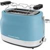 Russell Hobbs Tostapane 2 Fette Hanley Retro Blue (6 livelli doratura, opaco con dettagli cromati, design vintage, fessure larghe, scongela/riscalda/annulla, scaldabrioche, funzione HighLift) 28651-56