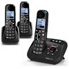 Amplicomms BigTel 1583 Trio Telefono cordless DECT con tastiera grande, amplificazione audio, suonerie forti, segreteria telefonica, compatibile con apparecchi acustici, protezione delle chiamate