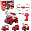 Lexibook, Crosslander® Fireman RC, Camion dei pompieri radiocomandato da assemblare, 3 costruzioni possibili, 33 pezzi, Cacciaviti elettrici e manuali inclusi, RCP25