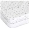 Chicco Next2Me - Confezione da 2 lenzuola per culla, 100% cotone morbido, accessorio originale e ufficiale per culla Next2Me, cotone e confetti