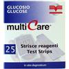 BIOCHEMICAL SYSTEM INTERN. SpA Strisce Misurazione Glicemia Multicare In Glucosio Elettrodo 25 Pezzi