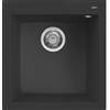 Elleci PRONTA CONSEGNA - SPEDIZIONE IMMEDIATA Elleci LGQ10240 Lavello da Incasso 1 vasca Monovasca Sopratop 47 x 50 cm finitura Granitek Matt Nero 40 Quadra 102