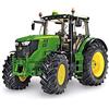 Siku 3282, Trattore John Deere 6210R, 1:32, Metallo/Plastica, Verde, Sterzatura Ackermann e gancio di traino