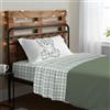 PENSIERI DELICATI Completo Letto Singolo, 100% Cotone Caldo e Morbido, Completo Lenzuola 1 Piazza 90 x 200 cm, Include Lenzuolo sotto, sopra e 1 Federa, Made in Italy, Primavera Orsetto Verde