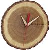TFA Dostmann TREE-O-CLOCK orologio da parete in legno di quercia, 60.3046.08, orologio di alta qualità, fatto a mano nell'UE, unico, oliato, quercia, marrone, L242 x L42 x H234 mm