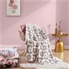 Betsey Johnson - Coperta in peluche ultra morbida e accogliente, decorazione per la casa, biancheria da letto per tutte le stagioni (fantasia a quadri bianchi, coperta oversize)
