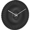 TFA Dostmann Orologio da parete radiocontrollato, da muro, design ROKOKO, 60.3520.01, analogico, progettato in esclusiva per TFA, stravagante, moderno, nero opaco
