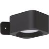 Eglo Lampada da parete a LED per interni Muraglie, a batteria, supporto a muro, senza fili, touch, dimmerabile, ricarica USB, squadrata, in plastica nera, luce bianca calda/bianca fredda
