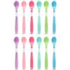 Munchkin Cucchiai morbidi per bambini e neonati, set di cucchiai per lo svezzamento dei bambini con manici ergonomici, posate in plastica lavabili in lavastoviglie, senza BPA, cucchiai da dessert e