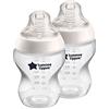 Tommee Tippee Biberon Closer to Nature, 260 ml, flusso lento 0m+, 2 pezzi, trasparente