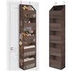 GRANNY SAYS Porta Oggetti da Appendere con 5 Tasche, Pack de 1 Organizzatore da Porta, Portaoggetti Bagno da Appendere, Organizer da Appendere per Camera da Letto, Behind of Door Organizer, Marrone