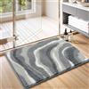 Enyhom Tappetino da Bagno Antiscivolo 60 x 90 cm, Tappeto Bagno Grigio in Microfibra Super Assorbente Morbido, Spesso e Lavabile in Lavatrice, ad Asciugatura Rapida Tappeto per Bagno