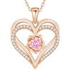 CDE Collana Donna Cuore Regalo Gioielli Donna Pendente Argento S925 Placcata Oro con Pietra di Nascita per Festa Della Mamma Compleanno San Valentino per Lei Mamma Fidanzata Moglie con 5A Cubic Zirconie