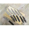 pattada KNIFE COLTELLO 21,5 CM 6 PZ PATTADA DA TAVOLA SARDEGNA SARDO Damasco lama fissa