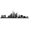 ARTI & MESTIERI Pannello Decorativo Tokyo Skyline 60x15cm Nero