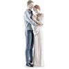 NAO Scultura Figura Famiglia Felice 35cm Porcellana