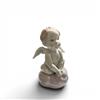 NAO Scultura Figura Angioletto Nuvola Rosa 17cm Porcellana