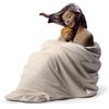 NAO Dormendo con la Mamma Figura Statua Porcellana 23x22cm Madre con Bambino