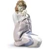 NAO Figura Statua in Porcellana La Mia Piccola 22x11cm Madre con Bambino