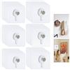 30 Ganci Autoadesivi Trasparenti – Senza Fori, Carico Max 10 Kg. Per Appendere Quadri, Poster, Foto, Decorazioni. Invisibili, Per Pareti Lisce (piastrelle, Vetro, Legno).