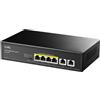 CUDY GS1006P. Switch non gestito PoE a 6 porte Gbps, 4PoE extend/priority/watchdog, 65W
