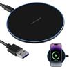 iwui Caricabatterie wireless da 35 W stazione di ricarica wireless Qi compatibile con iPhone 15 14 13 12 Samsung Galaxy S25 S24 S23 S22 S21, wireless ricarica rapida + cavo tipo C 1M