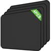 Noxtioanip 4 Pezzi Tappetino Mouse, 260x210mm Mouse Pad, Confortevole Superfice in Tessuto, con Base in Gomma Antiscivolo, Scorrimento Facile, per PC, Ufficio, Casa, Lavoro, Giochi (Nero)