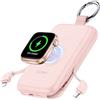 RORRY Caricabatterie portatile, 10000 mAh PD 20 W, ricarica rapida, caricabatterie portatile con cavi integrati, batteria da viaggio per iPhone 17/16/15/14/13/12 e Apple Watch Ultra/11/10/9/8/7/6/5