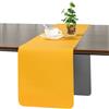 Myir JUN Runner da Tavolo Moderno Runner da Tavolo Doppia Faccia Lavabile | Runner Tavola in Finta Pelle all'aperto Impermeabile Antiscivolo e Utilizzabile 40 X 140 cm (Grigio Giallo)