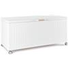 Bizzotto Baule portacuscino con ruote ocean bianco