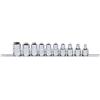 KS Tools 918.3955 CHROMEplus Serie di Bussole TX Profilo e, 10 Pezzi, E5-E18, 3/8