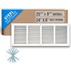 Handua 61 x 20,3 cm (larghezza x altezza), griglia di ventilazione in acciaio (serie HD), griglia di ventilazione per parete laterale e soffitto, bianco | Dimensioni esterne: 60 cm di larghezza x 24