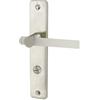 DT 2000 Light 391641 - Mezza maniglia per porta su piastra in materiale acrilico, con chiavistello, colore: Acciaio opaco