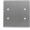 Leviton 84125-40 - Placca da parete vuota a 2 moduli No Device Oversize, montaggio a scatola, in acciaio inox Leviton
