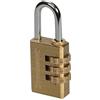 Silverline 744867, Lucchetto in ottone con combinazione a 3 cifre - 744867