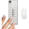 DOONAILS Set di 30 unghie Soft Gel Press On Milkshake forma arrotondata Chrome bianco unghie adesive Full Cover di qualità salone Unghie finte soft gel Medium Naturale e piacevole sensazione di