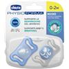 CHICCO (ARTSANA SpA) Chicco Succhietto Micro Azzurro Silicone 2 Pezzi 0-2 Mesi - Ciuccio Micro Azzurro Silicone