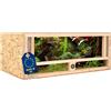 ITA Terrario in legno 100x50x40 cm con ventilazione frontale e igrometro integrato - Terrario in legno OSB-3 - Per rettili, serpenti, anfibi - Prodotto UE, certificato FSC
