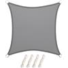 LARMNEE PES 3 x 3 m Tenda Parasole, Vela Ombreggiante, da Sole Blocco di 93% UV, Resistente all'Acqua Fino ad Almeno 1000 mm Protezione Occhielli Metallici, per Giardino, Grigio Chiaro ELG33SP02