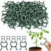 IHLOOTD 100PCS Clip per Piante Verde,Clip di Supporto per Piante,Clips per Piante da Giardino,Riutilizzabili,Clips per Piante Rampicanti,Clipss per Piante per Pomodori per Fissaggio Piante Rampicante (C)