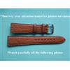 Nuovo Bracelet Orologio 2 Pezzi Vera Pelle Coccodrillo Marrone Ocre 20 mm 16 mm