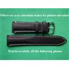 Morellato 22 mm BRACELET MORELLATO Vera Pelle Racing Rallye Nero Cuciture Bianche 2 Pezzi