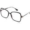 AirDP Style Viento Occhiali, C1 Shiny Black, 54 Women's