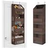 GRANNY SAYS Porta Oggetti da Appendere con 4 Tasche, Pack de 1 Organizzatore da Porta, Portaoggetti Bagno da Appendere, Organizer da Appendere per Camera da Letto, Behind of Door Organizer, Marrone