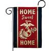 Breeze Decor Home Sweet Marine Corps Garden Flag Armed Forces USMC Semper Fi United State American Military Veteran Retire Official House Decoration Banner Small Yard Gift Double-Sided, Made in USA