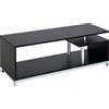 HomCom Mobile Porta tv design unico in Legno, Salotto Ingresso Supporto da tavolo TV Nero|Aosom