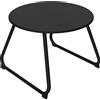 Outsunny Tavolino da Esterni Ø48x37 cm in Metallo Nero con Piedini Regolabili