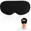 Fukaisu Mascherina Dormire Morbida per Occhi Secchi, Occhiali Camera Umida con Design Custodia Auricolari Maschera Occhi Idratante Leggera Riutilizzabile Occhiali Dormire Comodi per Sonnellini